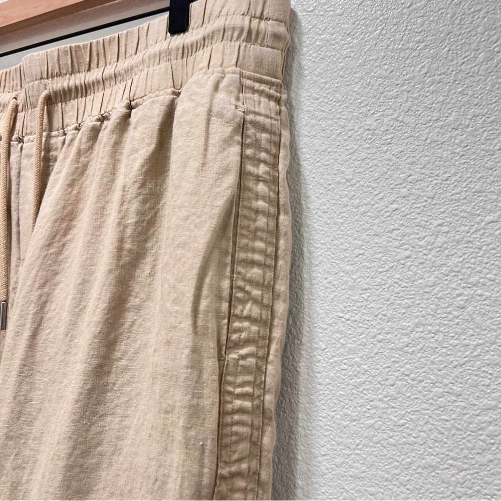 Quince Linen Wide Leg Drawstring Pants XL Relaxed Lounge - Picture 5 of 11